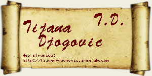 Tijana Đogović vizit kartica